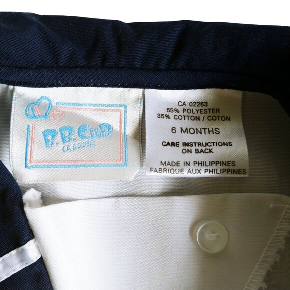 2 Piece Sailor-Style Nautical Romper and Matching Hat 6 Months. - Picture 8 of 10